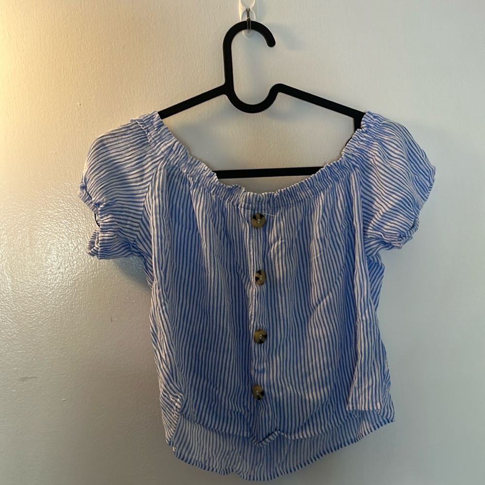 Off-the- shoulder blouse